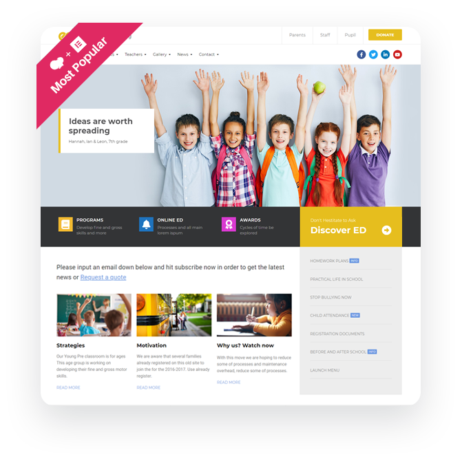 Sitio Web para Colegios
